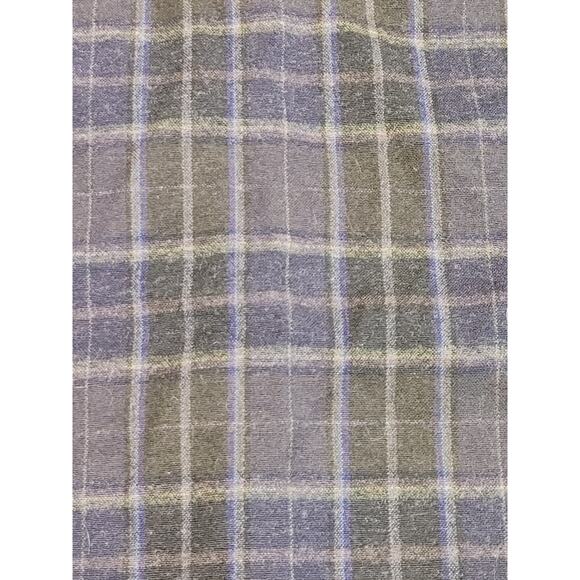 THEORY Plaid Mini Skirt Wool Blend Lined Side Zip Blue Gray Womens Size 10 - Picture 5 of 9